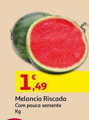 Auchan Melancia riscada:com pouca semente kg promoção