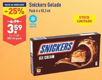 ALDI Gelados snickers promoção