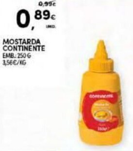 Continente Mostarda Continente 250g promoção