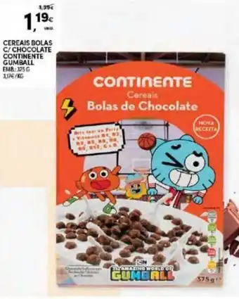 Continente Careais Bolas C/ Chocolate Continente Gumball 375g promoção