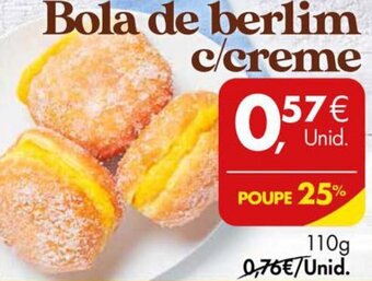 Pingo Doce Bola de Berlim C/Creme 110g promoção