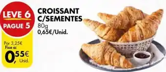 Pingo Doce Croissant C/Sementes 80g promoção