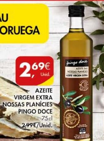 Pingo Doce Azeite Virgem Extra Nossas Planícies Pingo Doce 75cl promoção