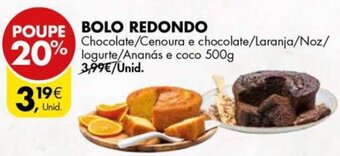 Pingo Doce Bolo Redondo 500g promoção