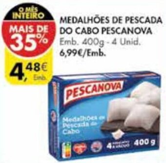 Pingo Doce Medalhões de Pescada do Cabo Pescanova 400g - 4 unid. promoção