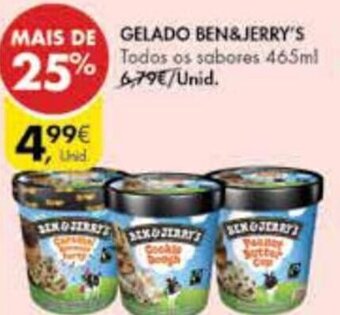 Pingo Doce Gelado Ben & Jerry's 465ml promoção
