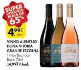 Pingo Doce Vinho Alentejo Dona Vitória Grande Escolha 75cl promoção