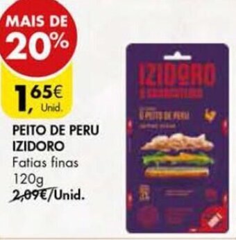 Pingo Doce Peito de Peru Izidoro 120g promoção