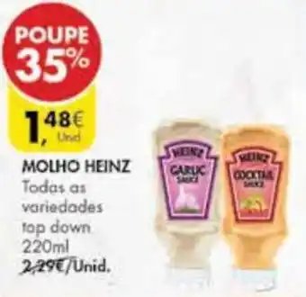 Pingo Doce Molho Heinz Top Down 220ml promoção