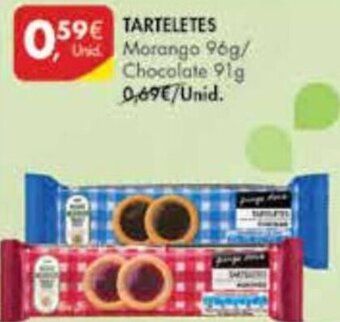 Pingo Doce Tarteletes Pingo Doce Morango 96g /Chocolate 91g promoção