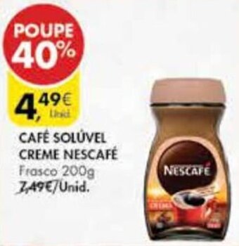 Pingo Doce Café Solúvel Creme Nescafé 200g promoção