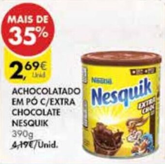 Pingo Doce Achocolatado Em Pó c/ Extra Chocolate Nesquik 390g promoção