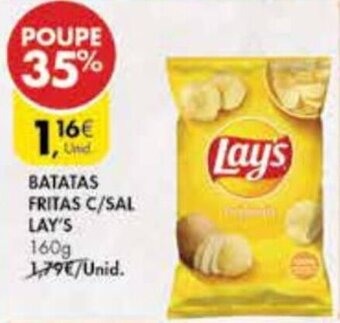 Pingo Doce Batatas Fritas c/Sal Lay's 160g promoção