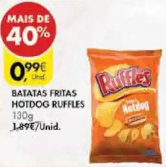 Pingo Doce Batatas Fritas HOtdog Ruffles 130g promoção