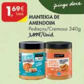 Pingo Doce Manteiga de Amendoim Pingo Doce 340g promoção