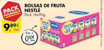 Pingo Doce Bolsas de Fruta Nestlé 16 x 90g promoção