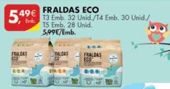 Pingo Doce Fraldas Eco T3-32 /T4-30 /T5-28 unid. promoção