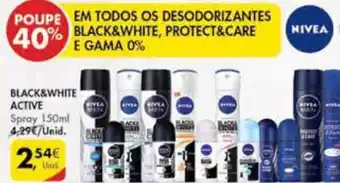 Pingo Doce Nivea Desodorizantes Black & White Active Spray 150ml promoção