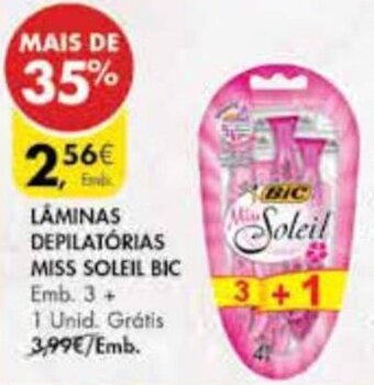 Lâminas Depilatórias Miss Soleil BIC 3 +1 unid.