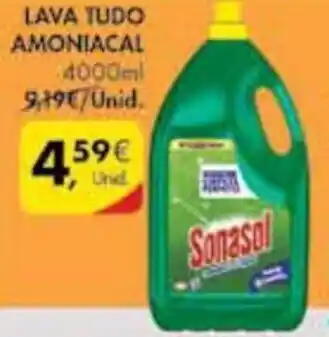 Pingo Doce Sonasol Lava Tudo Amoniacal 4000ml promoção