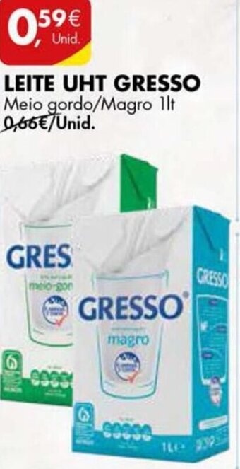 Pingo Doce Leite UHT Gresso Meio Gordo/Magro 1lt promoção