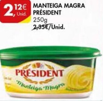 Pingo Doce Manteiga Magra Président 250g promoção