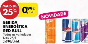 Pingo Doce Bebida Energética Red Bull 25cl promoção