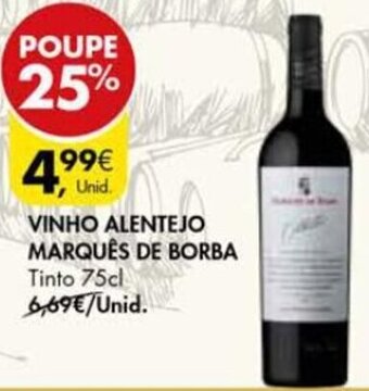 Pingo Doce Vinho Alentejo Marquês de Borba 75cl promoção
