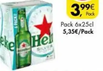 Cerveja C/ Álcool Silver Heineken 6x25cl