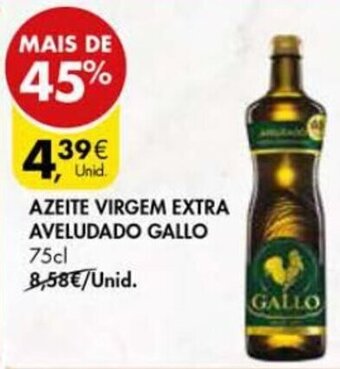 Pingo Doce Azeite Virgem Extra Aveludado Gallo 75cl promoção