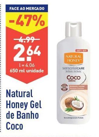 ALDI Creme hidratante natural honey promoção