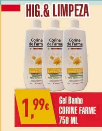 Gel de banho corine de farme
