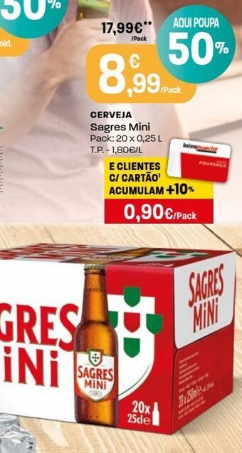 Intermarché Cerveja sagres mini promoção