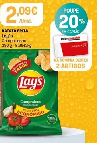 Intermarché Batata chips lay's promoção