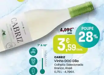 Intermarché Vinho branco cabriz promoção