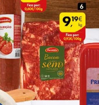 Pingo Doce Bacon S/Courato Porminho promoção