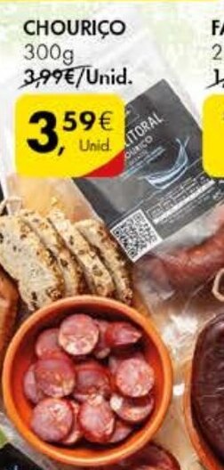 Pingo Doce Chouriço 300g promoção