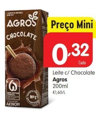 Minipreço Achocolatado agros promoção