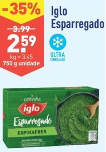 ALDI Iglo Esparregado 750g promoção