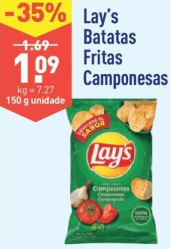 ALDI Lay's Batatas Fritas Camponesas 150g promoção