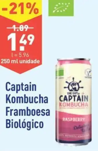 ALDI Captain Kombucha Framboesa Biológico 250ml promoção