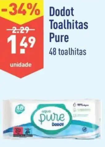 ALDI Dodot Toalhitas Aqua Pure 40 toalhitas promoção