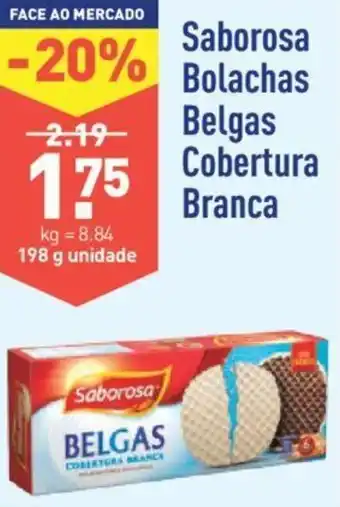 ALDI Saborosa Bolachas Belgas Cobertura Branca 198g promoção