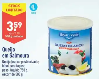 ALDI Beyaz Peynir Queijo em Salmoura 500g promoção