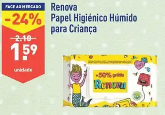 ALDI Renova Papel Higiénico Húmido para Criança promoção