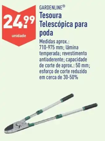 ALDI Gardenline Tesoura Telescópica para Poda 710-975mm promoção