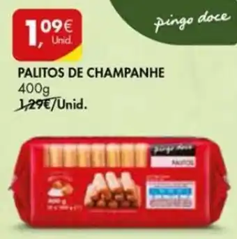 Pingo Doce Palitos de Champanhe Pingo Doce 400g promoção