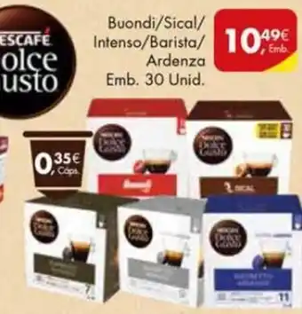 Pingo Doce Nescafé Dolce Gusto Cápsulas p/Máquina Buondi /Sical /Intenso /Barista /Ardenza 30 unid. promoção