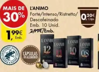 Pingo Doce Cápsulas p/Máquina Nespresso L'Animo 10 unid. promoção