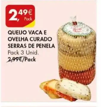 Pingo Doce Queijo Vaca e Ovelha Curado Serras de Penela 3 Unid promoção